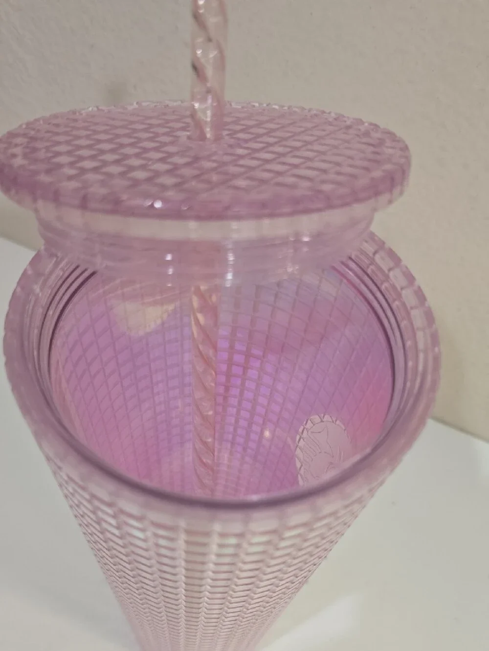 Starbucks Iridescent Lavender Studded Cold Cup with Straw